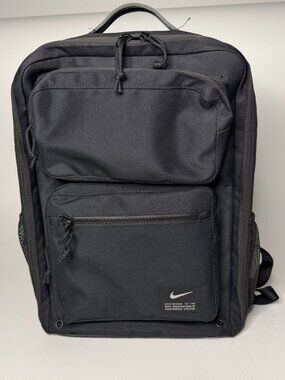 Nike Utility Speed Backpack Black Nylon Water Resistant Laptop Compartment